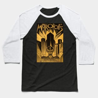 Metropolis Vintage Poster 1927 Baseball T-Shirt